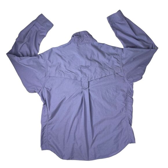 Excofficio Women Airstrip Long Sleeve Button Down Vented Shirt Purple Large - Picture 2 of 9